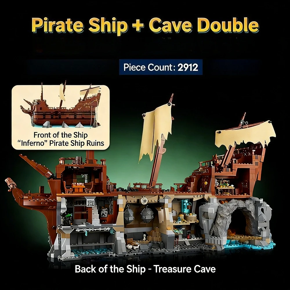 

Новый набор для сборки модели Goonie Collection, 2915 деталей, профессиональный архитектурный конструктор, игрушки для детей и взрослых, 21363