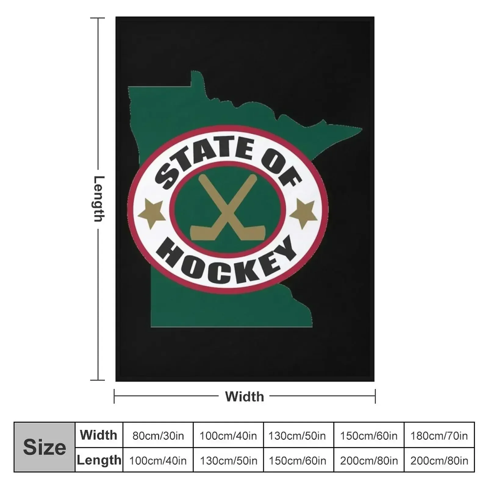 State of Hockey Throw Blanket Picnic Hairy Shaggy Summer Beddings Hairys funny gift Blankets
