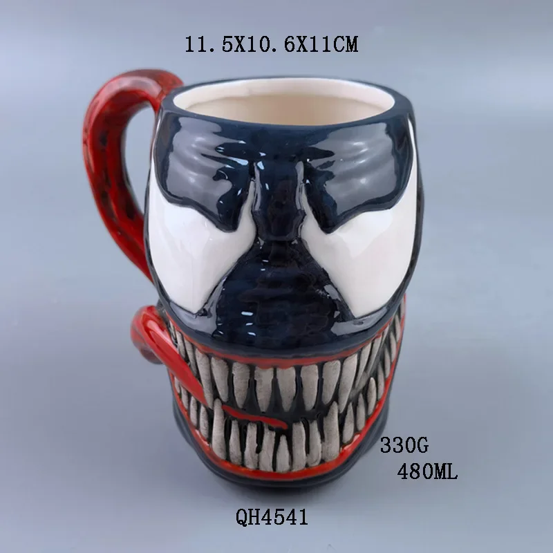 Venoms canecas marvels anime figuras de ação xícara de café escritório quarto vidro água moda casa acessório crianças presente vendas quentes