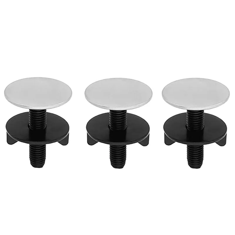 2pcs Kitchen Sink Hole Cover Black, Faucet Hole Cover Brushed Nickel Sink Caps for Top Holes Blanking Plug Stopper Basin Cover