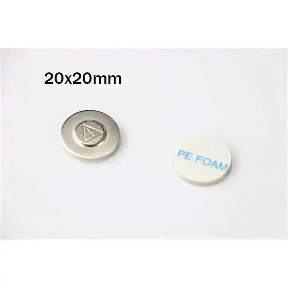 10 Stück selbstklebende Namensschild-Magnet aus Metall, stark magnetisch, Namensschild, Ausweishalter, Verschlusshalter, Kartenanhänger,