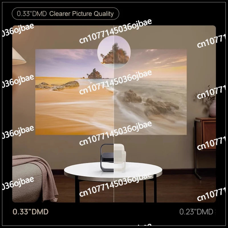 جهاز عرض ذكي محمول Z7X عالي السطوع، منزلي 1080 بكسل عالي الوضوح نحيف وخفيف الوزن #4