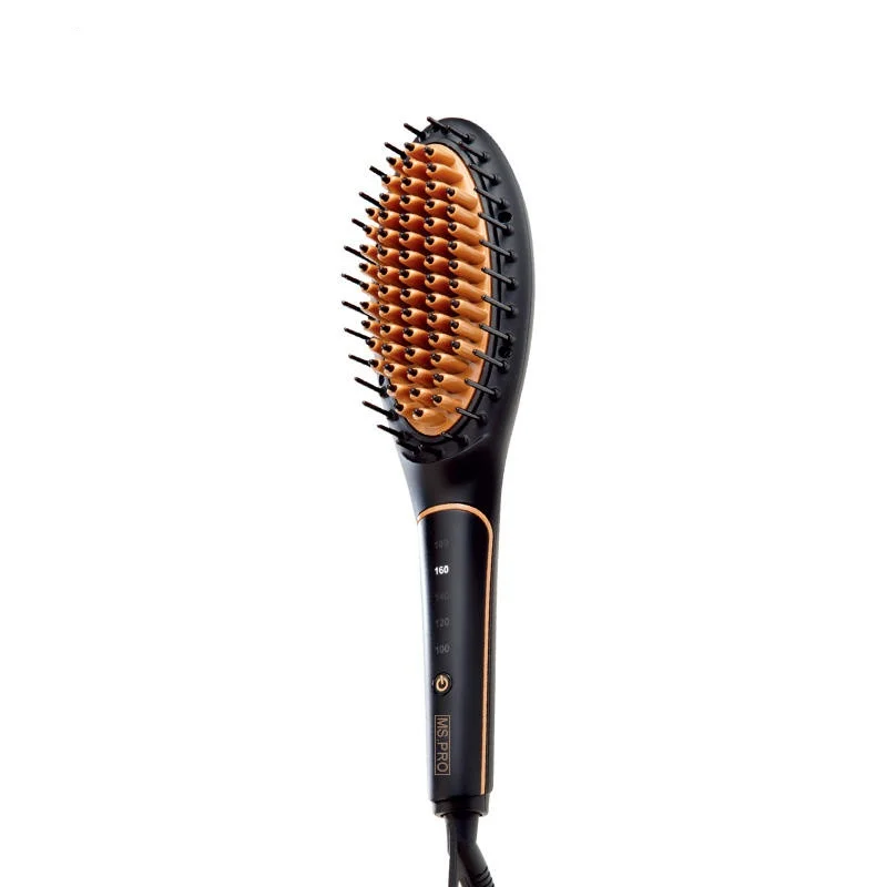 

Hair Straightening Comb Does Not Damage Hair Home Straightener Curling Iron Long-lasting Styling Electric Comb Plywood