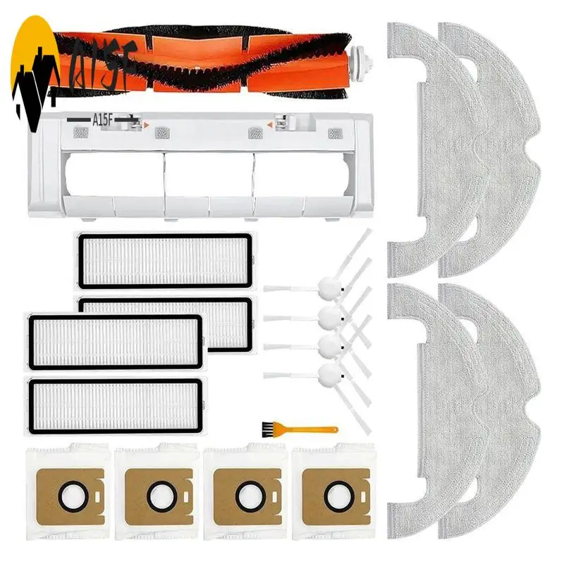A15F-Replacemt For Dreame Bot D10 Plus/RLS3D Main Brush Side Brush Mop Cloth HEPA Filter Dust Bag Main Brush Cover