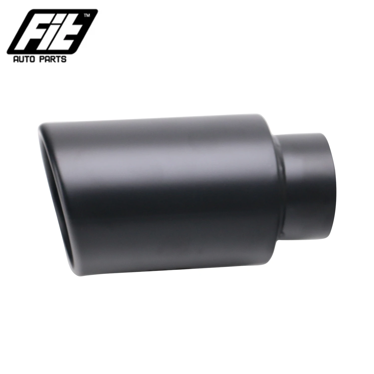 

Modified 2.5" Inlet Exhaust Pipe Stainless Steel Black Tail Pipes Decorative Rear Muffler Throat Universal Exhaust Tip for Car