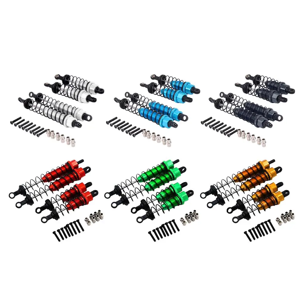 4-piece RC Shock Absorber Oil Adjustable RC Damper Set with Springs Suitable