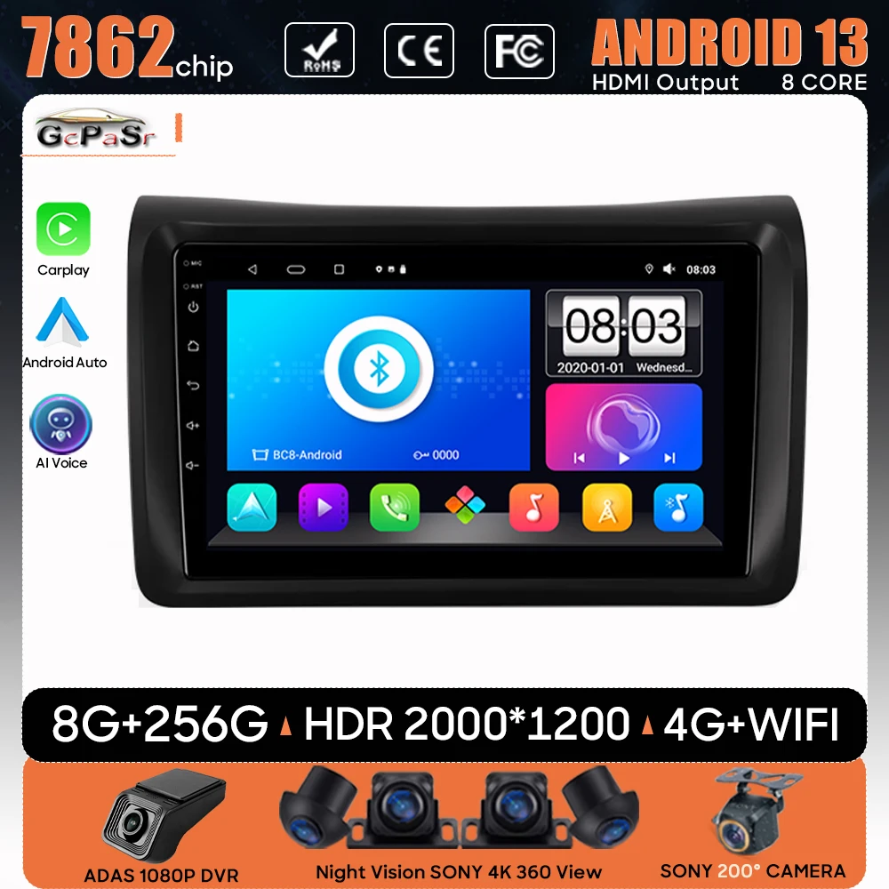 Car Radio Android 13 For Nissan NV350 Caravan 2012 - 2023 Navigation GPS Android Auto Carplay No 2din Multimedia Player WiFi 4G