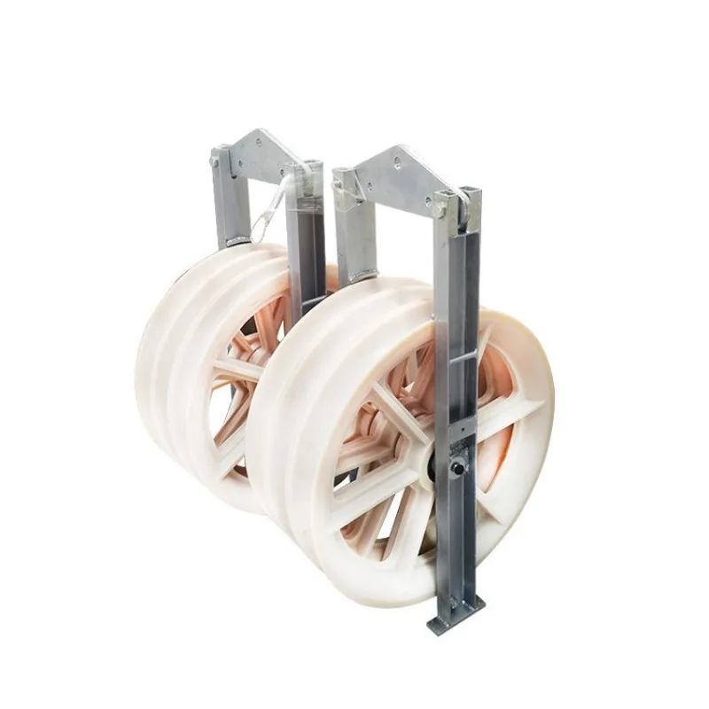 Large diameter pay-off pulley multi-wheel split wire tight wire slider electric construction