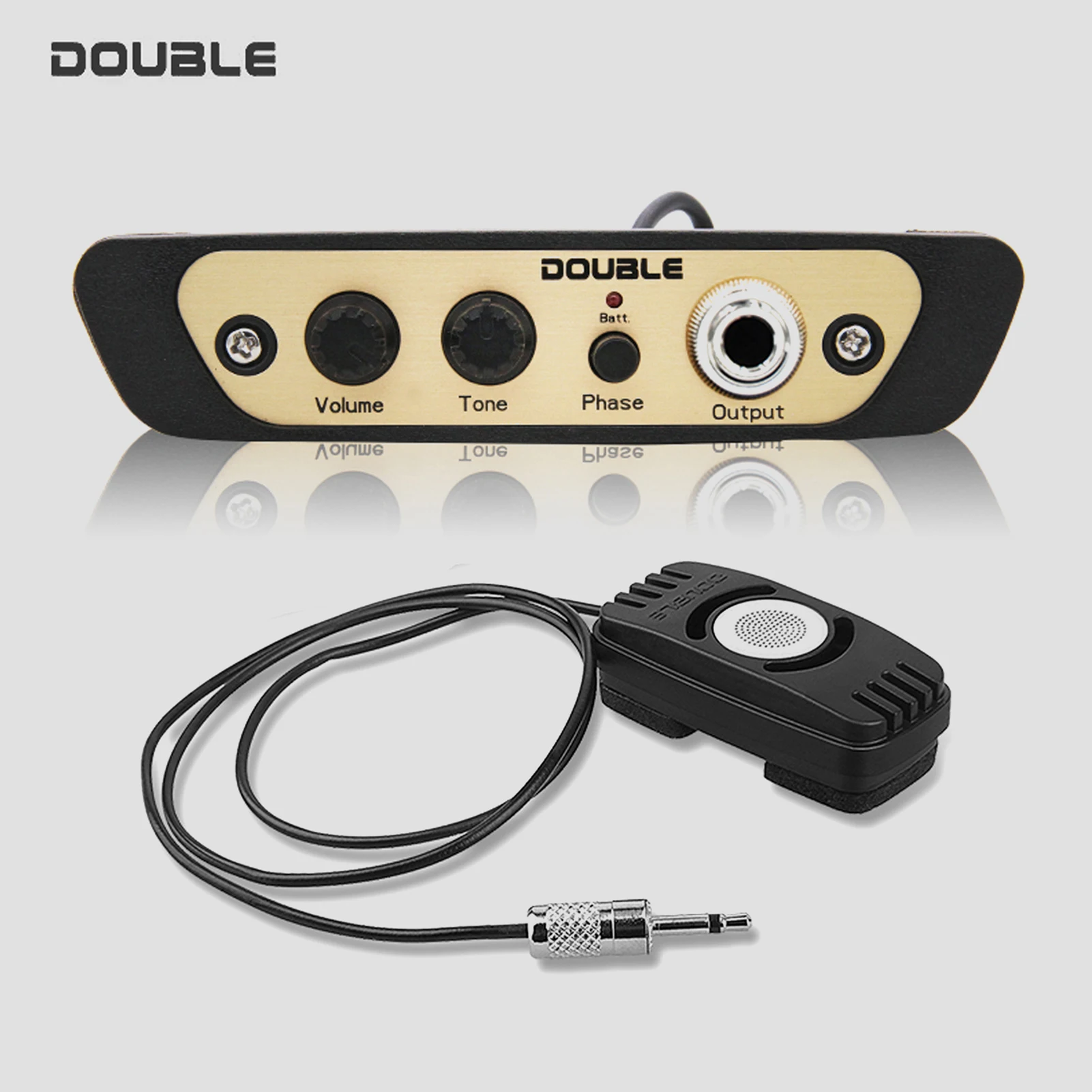 

Двойной барабанный предусилитель CJ01L Cajon, пикап для музыкальных инструментов с микрофоном, разъем 1/4 дюйма