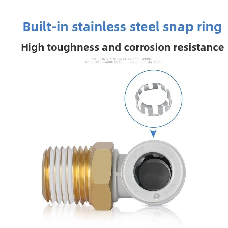 KQ2L Series Right Angle Air Quick Connector M5 M6 01 02 03 04 Thread Fitting