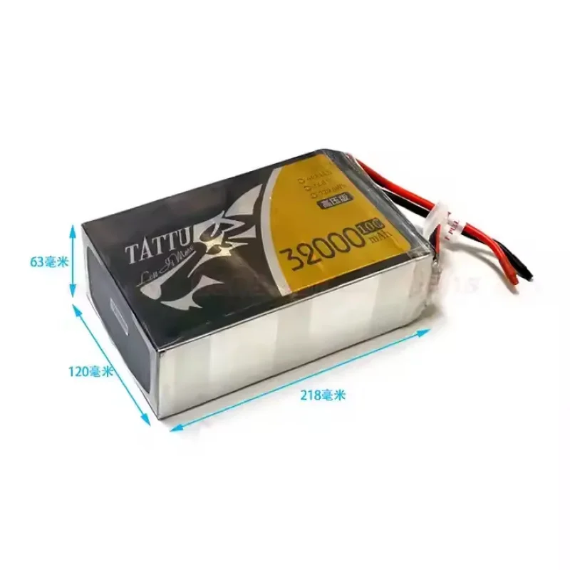 Tattu 32000mAh 22.8V 10C 6S1P High Voltage agriculture drone lipo battery with XT60/XT90 connector