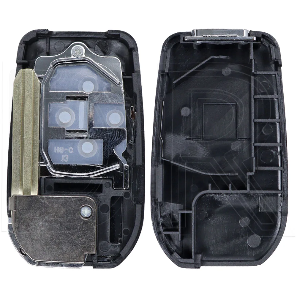 Gran carcasa de llave de coche con tapa modificada con hoja TOY43 para Toyota Corolla Camry RAV4 Avalon Yaris Auris Crown Venza Matrix
