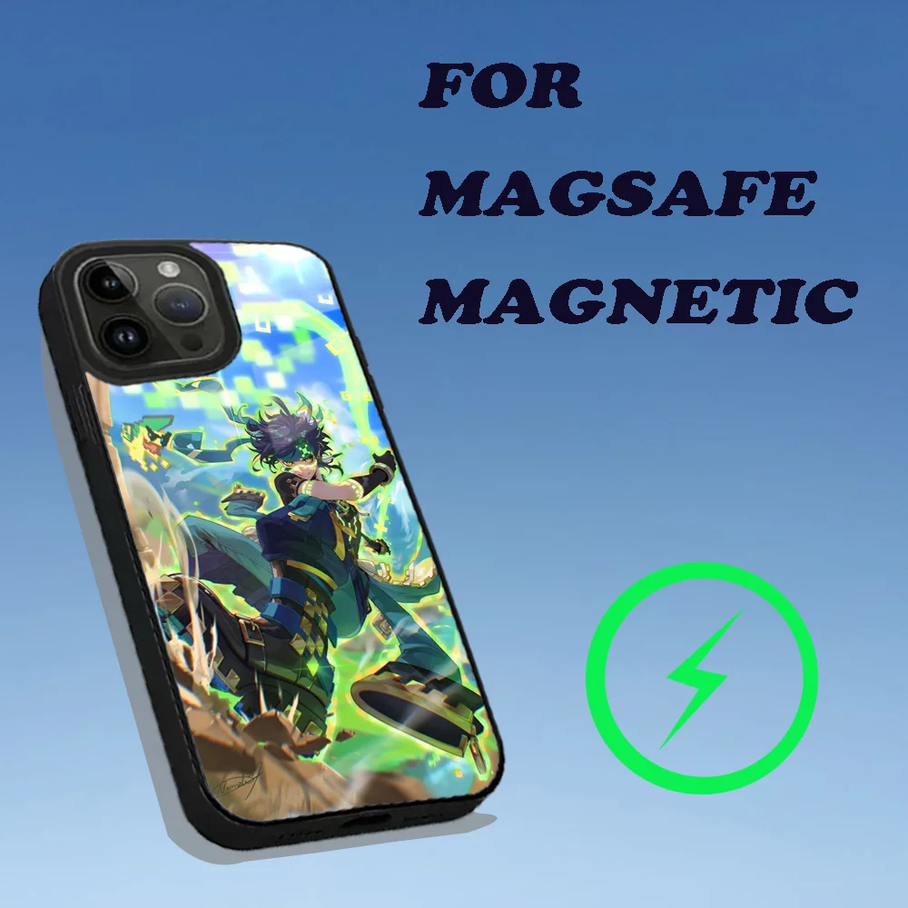 G-Genshin Impact Kinich Phone Case For iPhone 16,15,14,13,12,11,Plus,Pro,Max Mini Magsafe Magnetic Wireless Charging