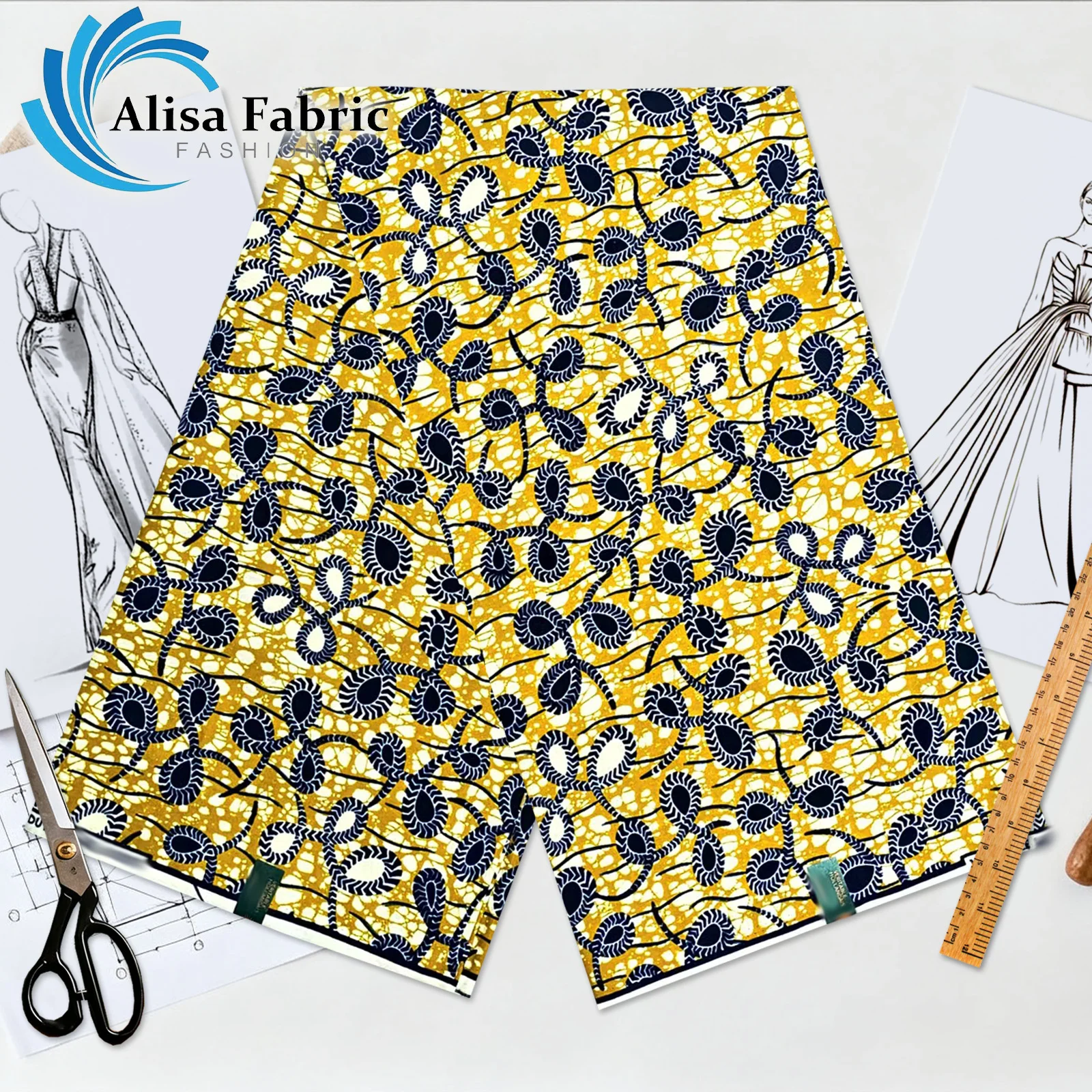 

2025 high quality African wax fabric 6yards Christmas new style veritable guaranteed nigerian fabric for party dress