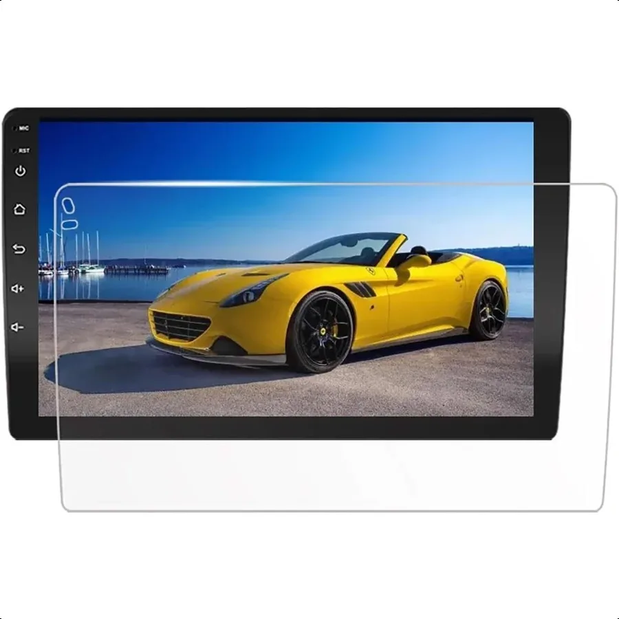 

2PCS Tempered Glass Screen Protector for Double Din Android Car Radio Stereo Player Auto GPS Navigation 10.1 Inch High Definiti