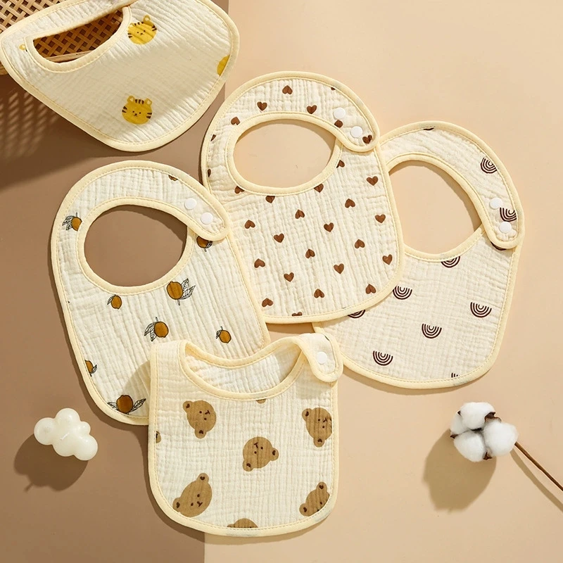 

Baby Bibs Cotton Drool Pad Toddler Fake Collar Newborn Feeding Burp Cloths Boy Lace Saliva Towel Girl Drooling Breastplate