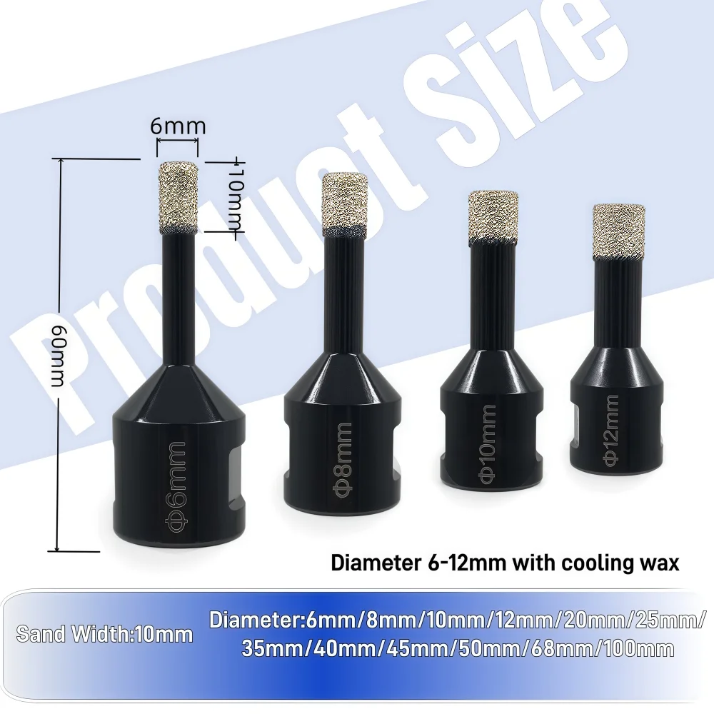 M14 موضوع جاف فراغ صنع من النحاس الرخام ثقب البناء المنشار فتاحة الماس الحفر الأساسية بت لسيراميك الجرانيت الرخام #2
