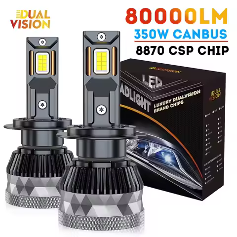 Dualvision K5C H7 H4 H11 Led Lamp Copper Tube 6000K Lights For Car H1 H8 H9 H3 9012 HB3 9005 HB4 9006 12V Led Headlight Bulbs