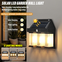 Outdoor Solar LED Wall Light 3 Lighting Modes with Motion Sensor Waterproof Garden Courtyard Landscape Decorative Lantern