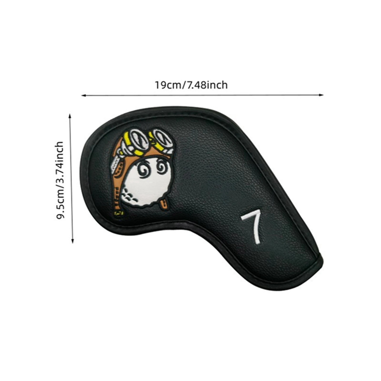 10Pcs Golf Iron Head Covers Set Classic Pilots Pattern 4 5 6 7 8 9 A P,S,X Protector Guard Protective Sleeve for Outdoor Sports