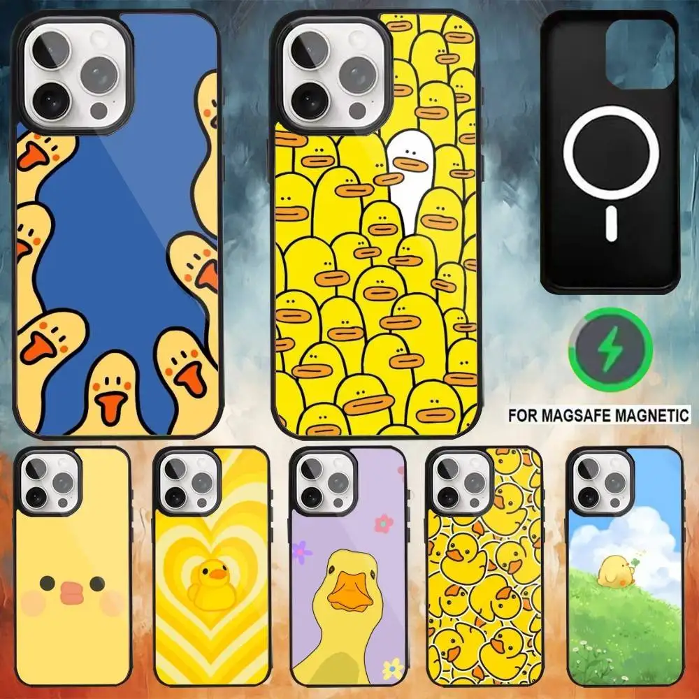 

Y-Yellow D-Duck Phone Case For iPhone17,16,15,14,13,12,11 Plus,Pro Max Magnetic For Magsafe Wireless Charging