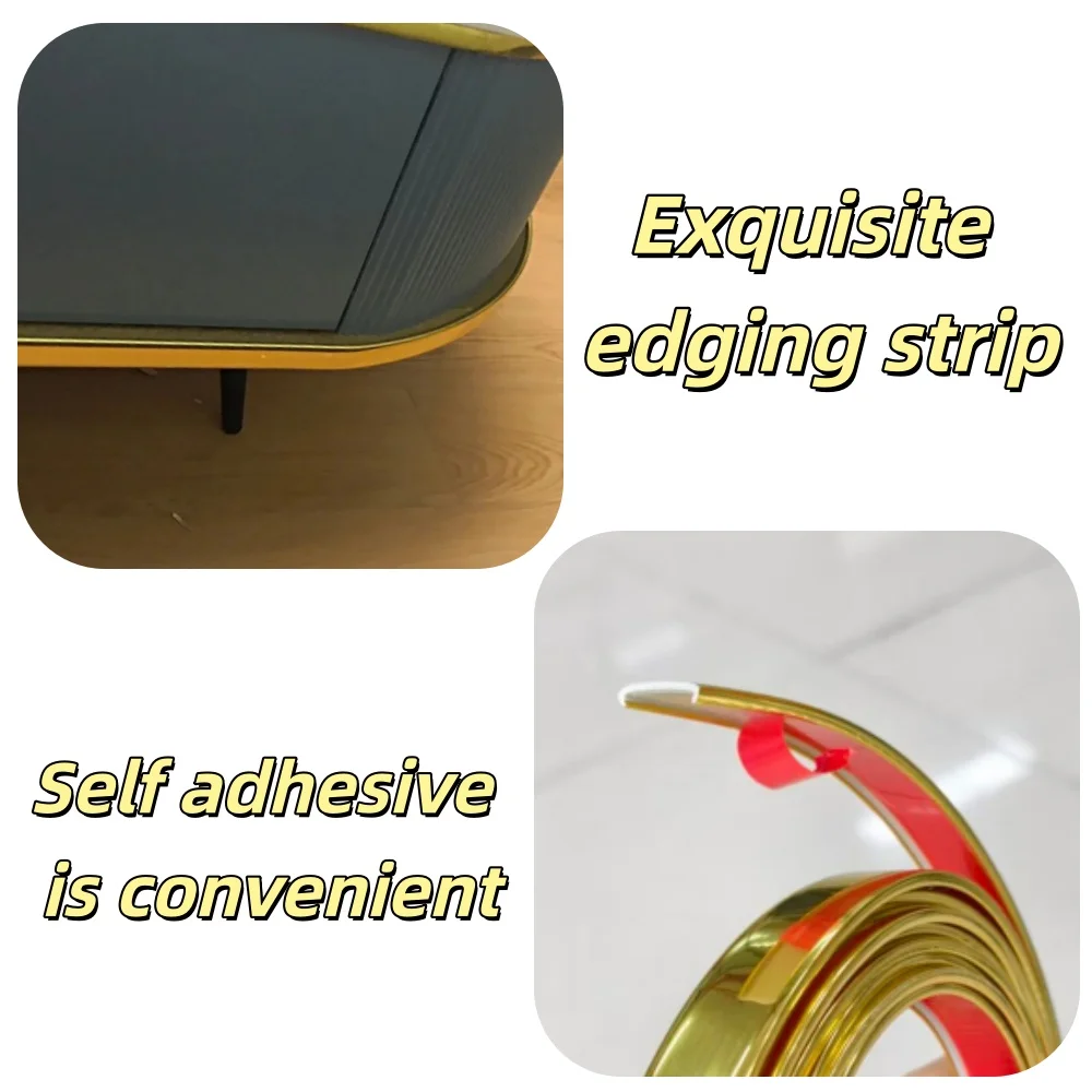 1PC 5m/196.85in Self-adhesive Cabinet Edge Strip,U-shaped Edge Banding,PVC Border Decoration,wardrobe and Desktop Edge Protector image 3