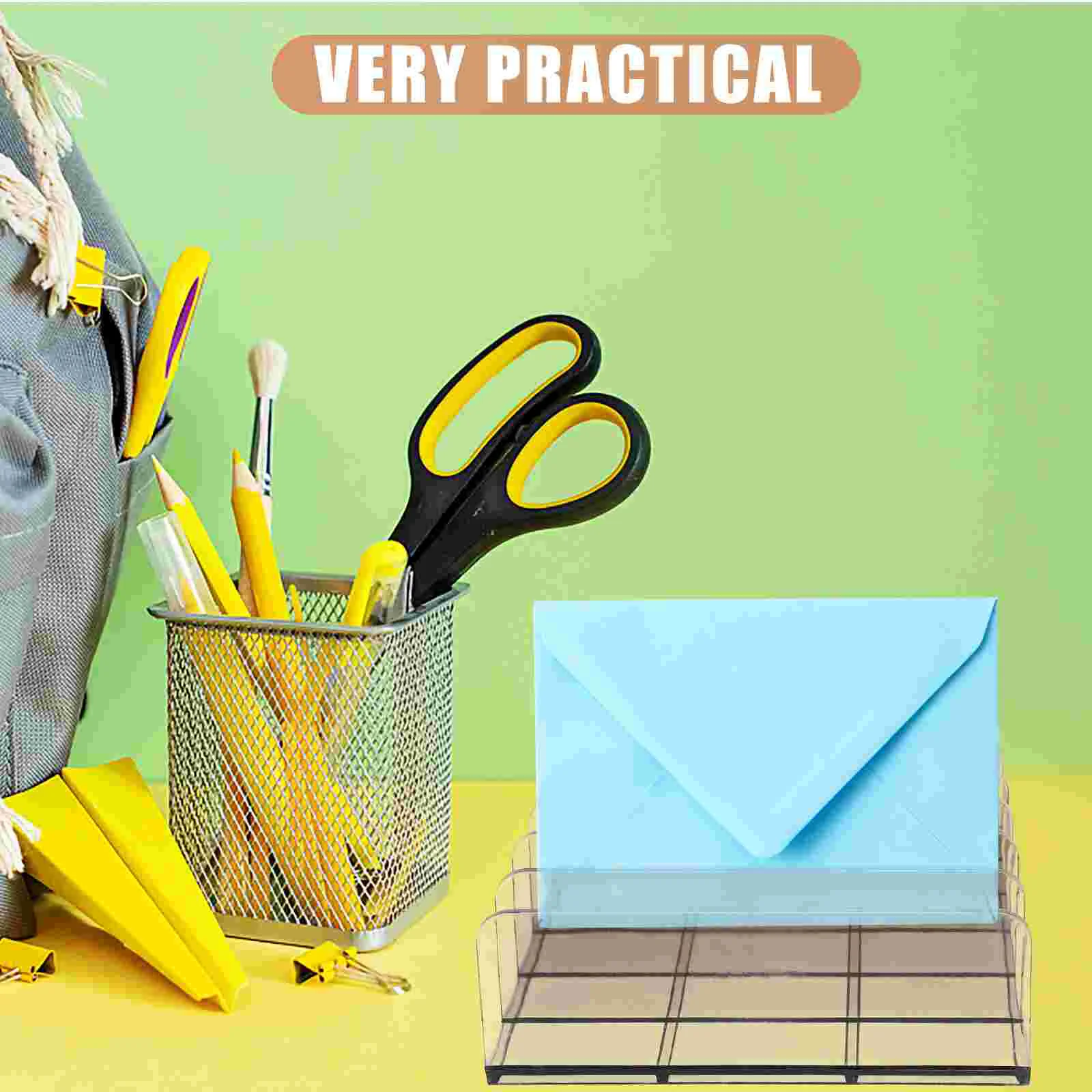 Office Cell Phone Stand com Bandeja de Dinheiro, Desktop File Organizer, Display Box, Classroom Organization and Storage, 2 pcs