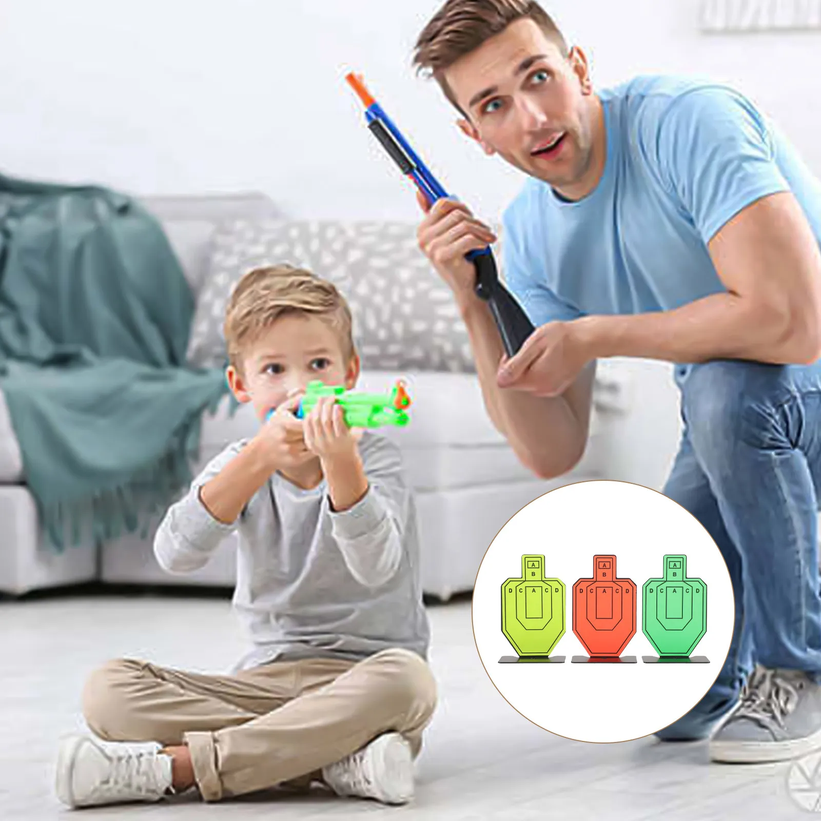 

3Pcs Shooting Training Target Reusable Wear-Resistant Metal Board for Archery Water Bombing Bow Practice Outdoor Yard Grass Fun