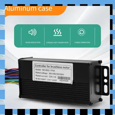 ABME 36V 48V 52V 60V 500W 22A Three Mode Brushless Controller With Speed Limit Line For Ebike Electric Scooter