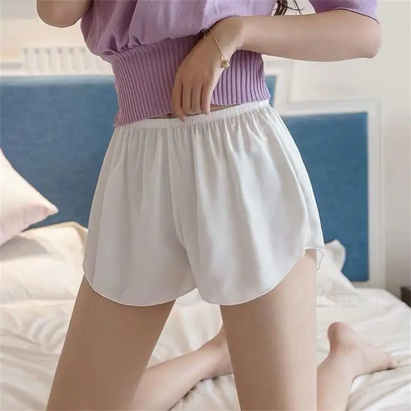 Sexy Soft Comfortable Women Pajama Shorts 2022 Summer Cute Elastic Waist Solid Sleepwear sleep Bottoms home shorts 4XL