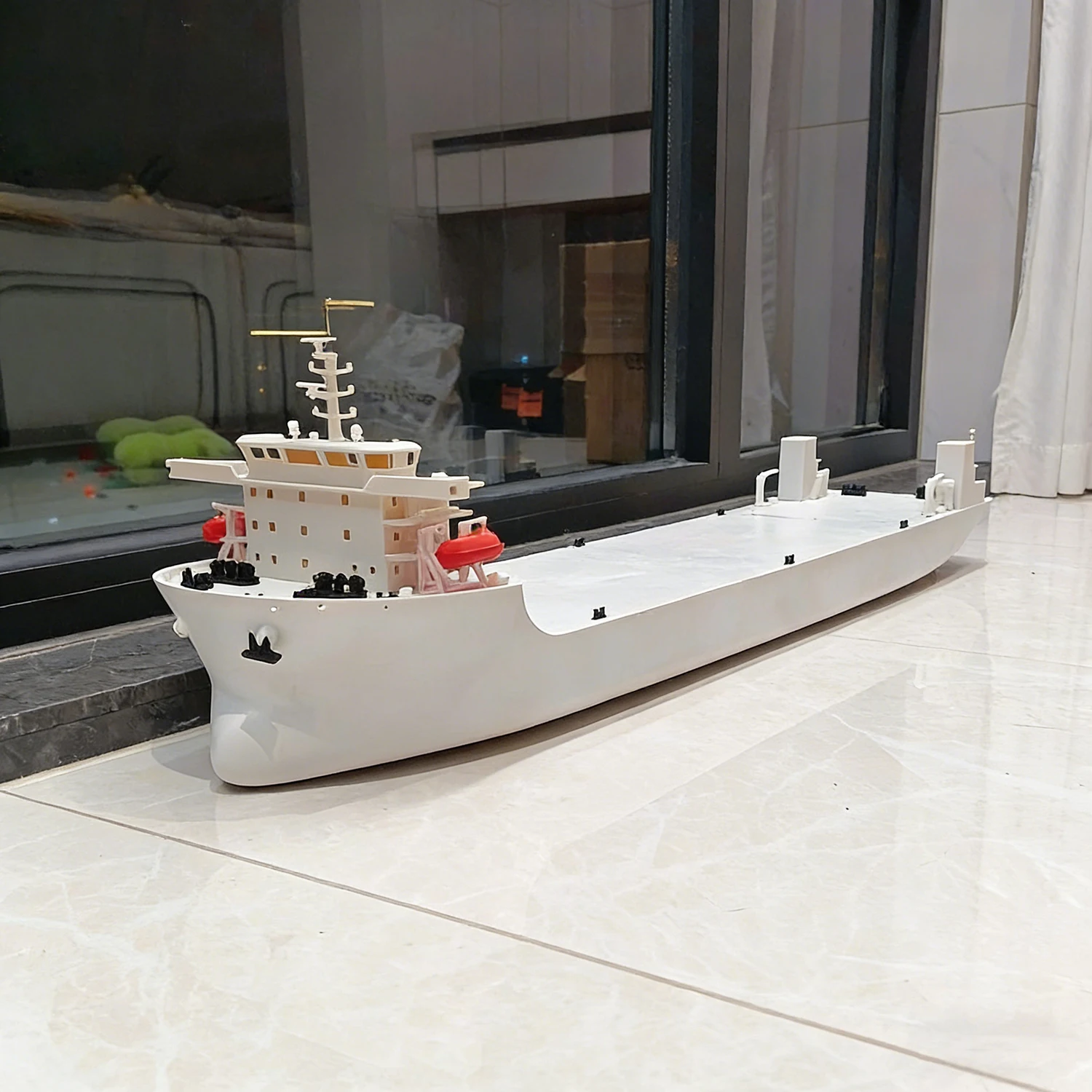 Neue RC-Schiffe 100cm Decktransport Ferngesteuertes Boot 3D-Gedrucktes Modell Sorgfältig Gefertigtes RC-Schiff Modellbausatz Schiffsspielzeug