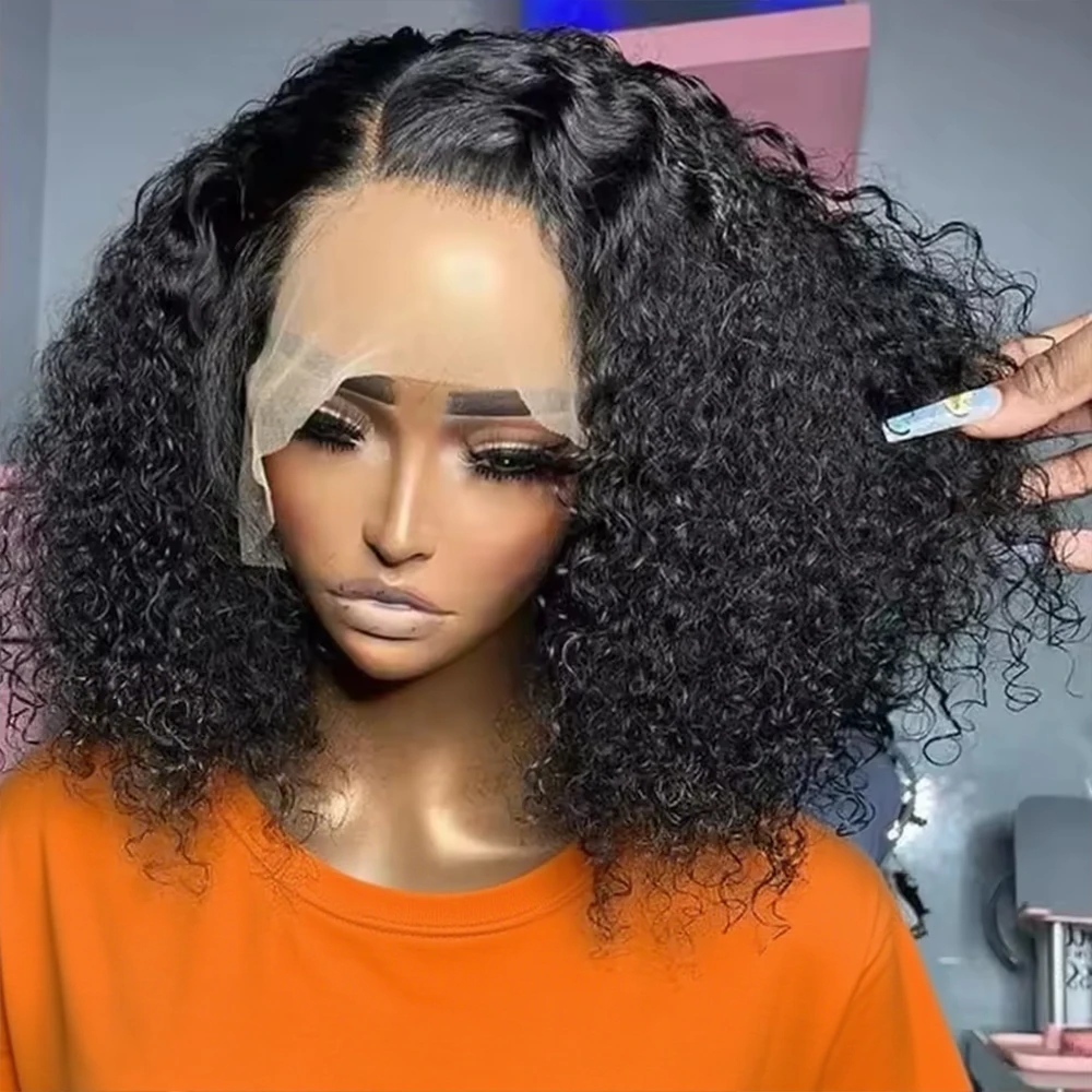 

Готовый к носке парик из 100% натуральных человеческих волос 7x5 без клея, с водной волной, короткий боб, свободная глубокая волна, 13x4, с предварительно нарезанным кружевом, предварительно снятая линия роста волос