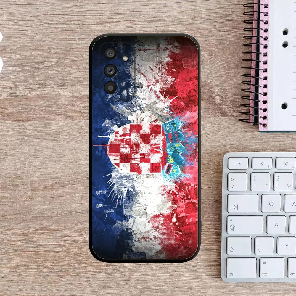 Croatia Banner Flag Phone Case For Samsung Galaxy A13,A21s,A22,A31,A32,A52,A53,A71,A80,A91 Soft Black Cover