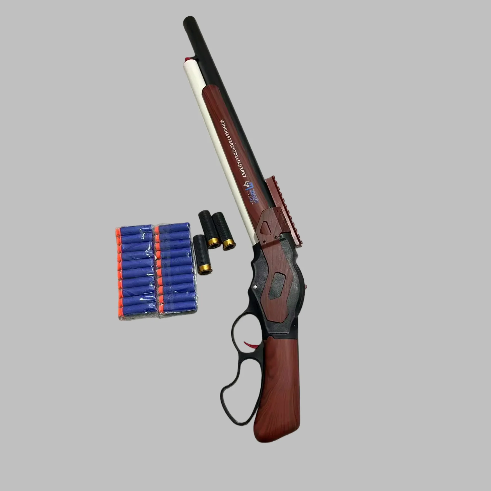 

Winchester M1887 Toy Shell-Ejecting Soft Bullet Shot-gun - Realistic Manual Cocking Tactical Blaster for Boys Outdoor Shooting