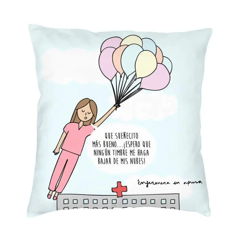 Enfermera En Apuros Doctor Nurse Medical Health Cushion Cover Double-sided Print Throw Pillow Case for Car Fashion Pillowcase