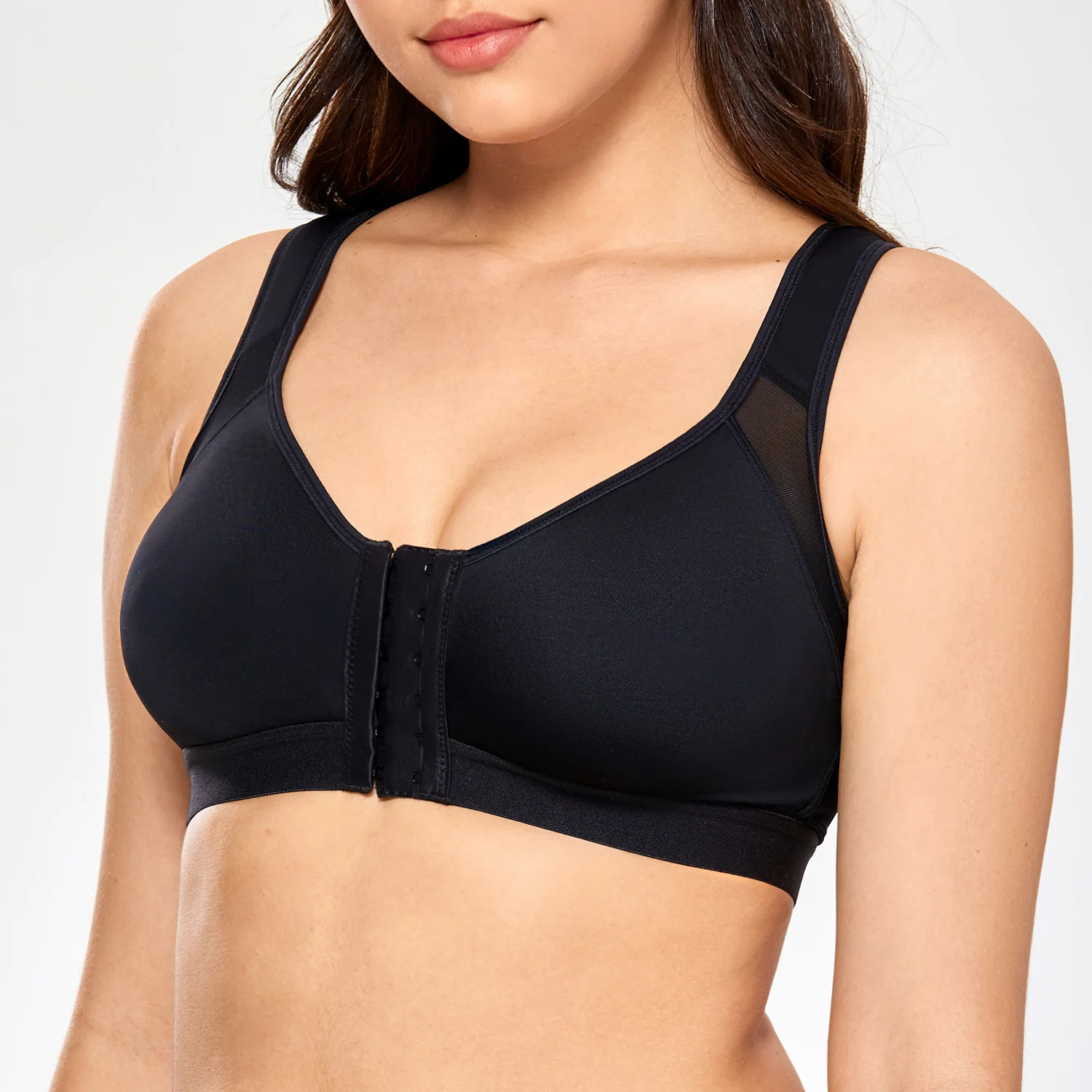 Reggiseno posturale con chiusura frontale per donna reggiseni senza ferretto con supporto per la schiena taglie forti a copertura totale a forma di
