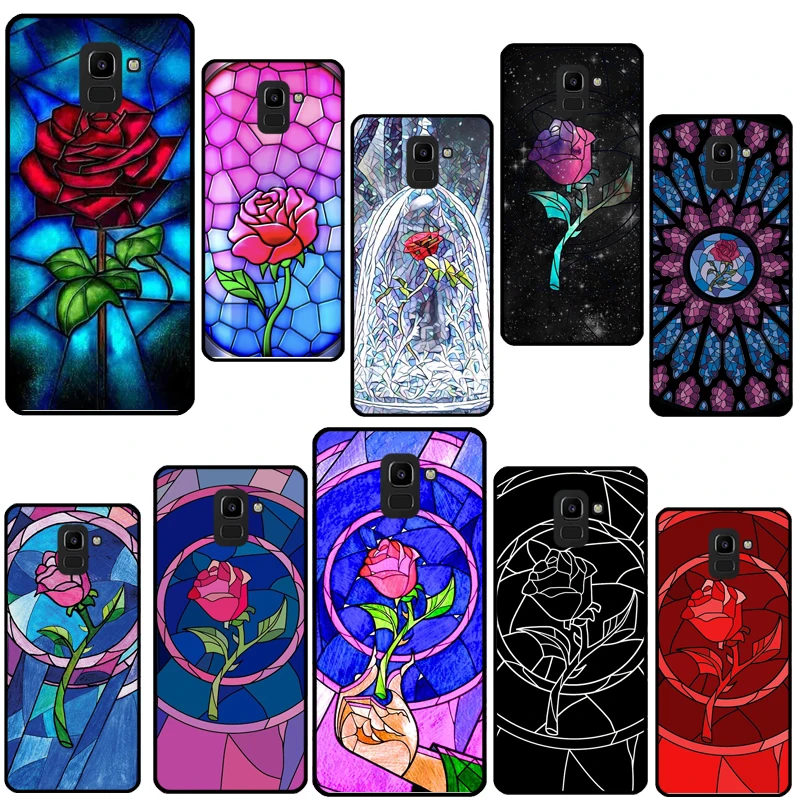 Stained Glass Rose Galaxys Cover For Samsung J1 A3 A5 2016 J3 J7 J5 2017 J4 J6 Plus A6 A8 J8 A7 A9 2018 Case Bumper