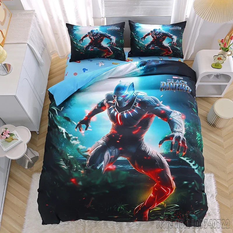 Ensembles de literie Anime Avengers pour enfants, Groot, Venom, Black Panther, Doctor Strange, housse de athlon, couette pour enfants, literie, décor de chambre