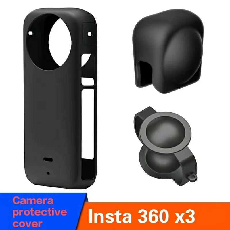 

Силиконовый защитный комплект для панорамной спортивной камеры Insta360 X3 с защитой от падения