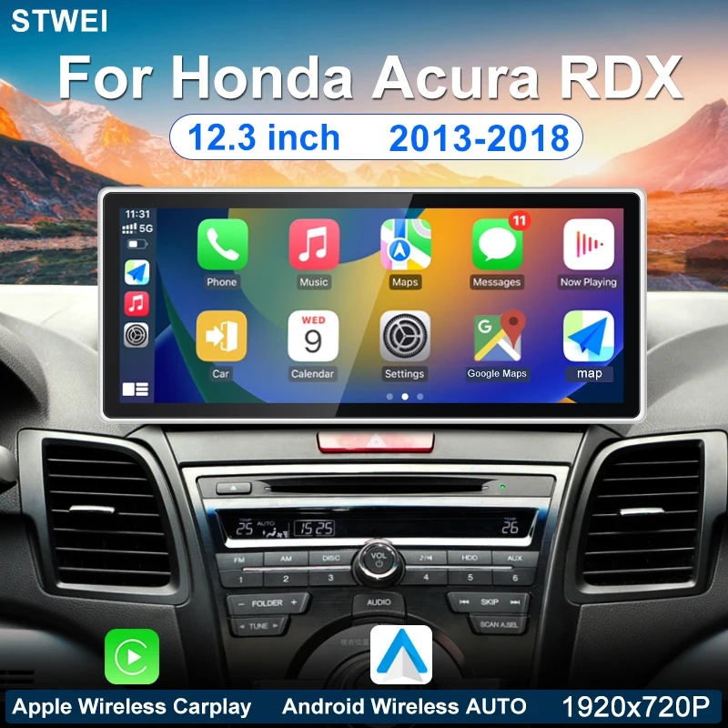 

Автомагнитола для Honda Acura RDX 2013-2018, мультимедийный видеоплеер, стерео, 12,3 дюйма, Android, GPS-навигация, DSP Carplay