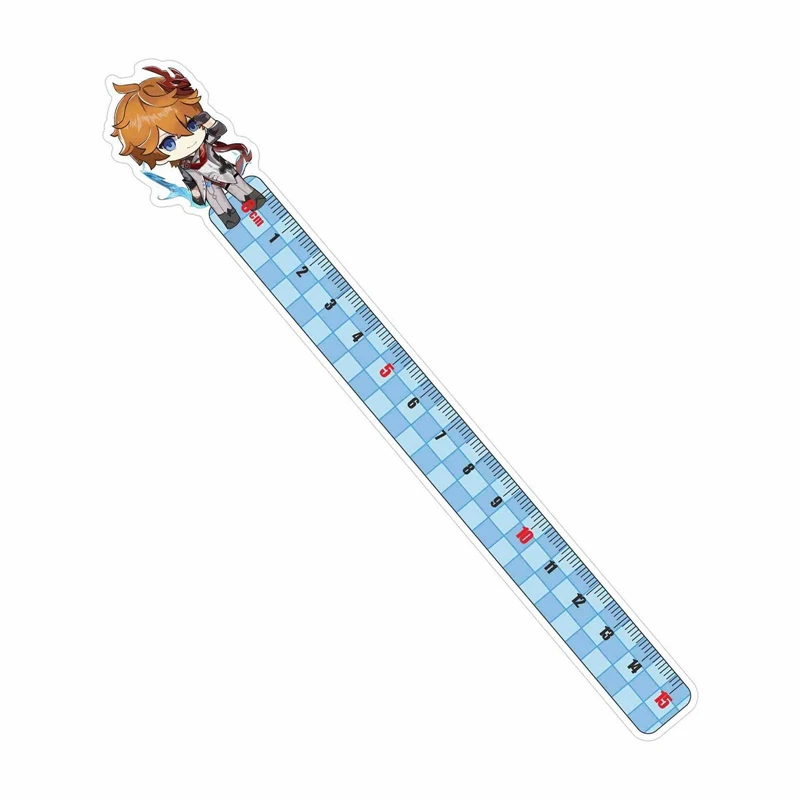 Genshin Impact Rulers Straight Ruler Keqing Klee Barbatos Kawaii Stationery Student Drafting Supplies School Supply