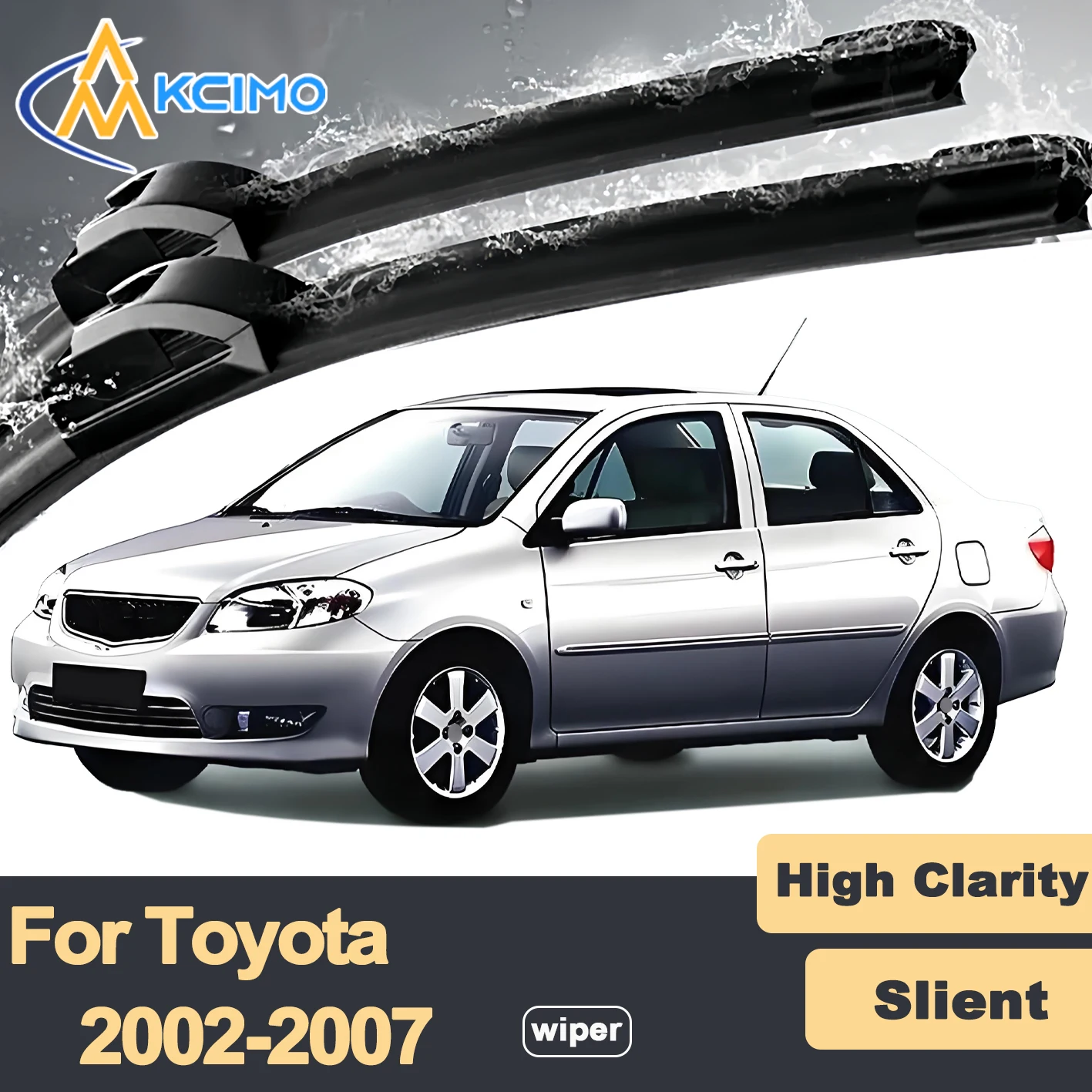 

Premium Rubber Durable Silent Windshield Wiper Blades 2pcs for Toyota Vios XP40 2002-2007 Soluna Vios Limo