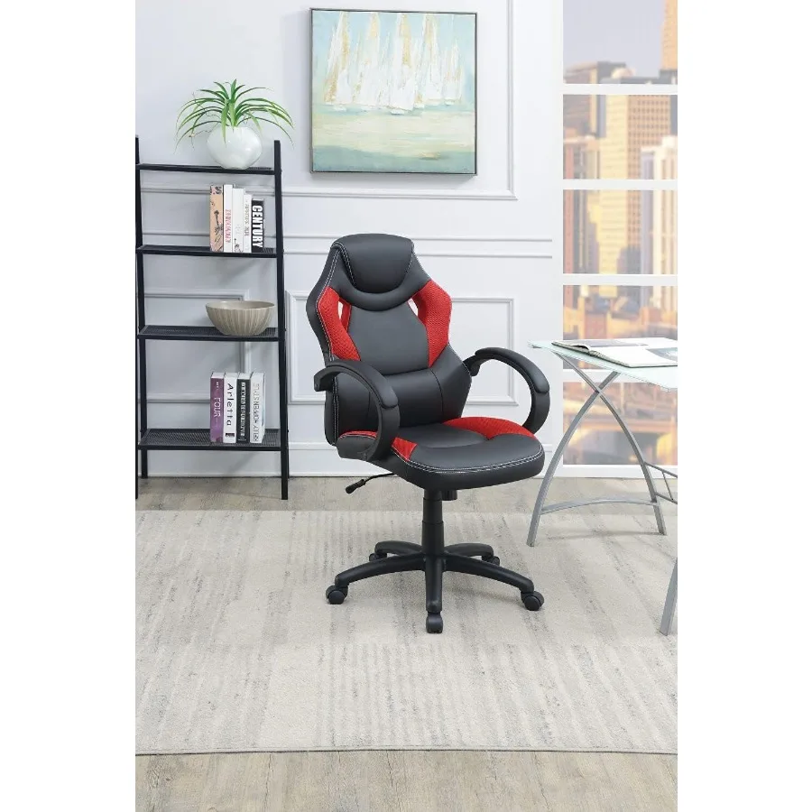 Racing Style Gaming Chair High Back Office Chair with Adjustable Height Red Black Arm Chair Ergonomic Computer Suitable for Com view 2