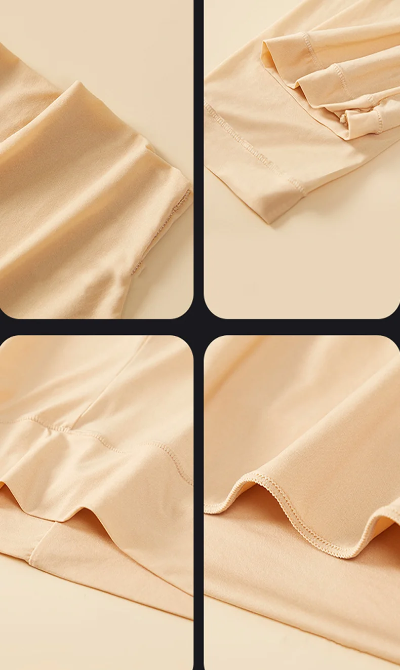 Women Autumn Winter Ultra-thin Close-fitting Base Layer Top Solid Color Elastic Long Sleeve Beauty Skin Clothes Warm Base Shirt