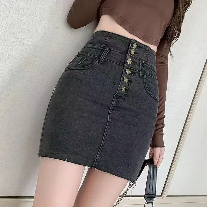 

High Waist Tight Wrap Women's Denim Skirt Vintage New In Casual Korean Style Aesthetic Y2k Chic and Elegant Female Jeans Skirts