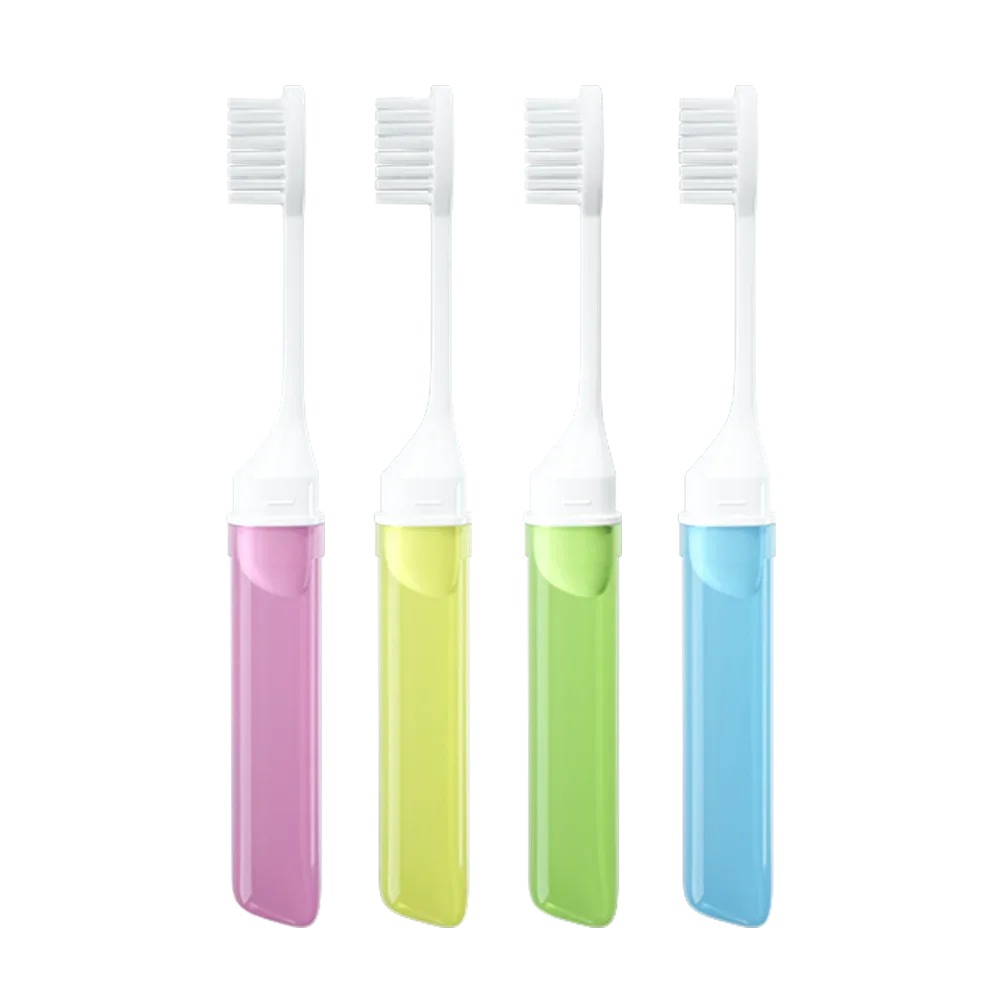 Mini Foldable Travel Toothbrush Pocket Lightweight Soft Bristles Detachable Portable Dental Brush For Camping Business TripAdult