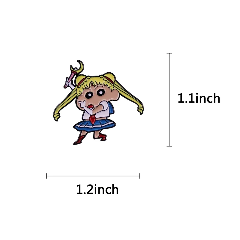 Cartoon Cute Cosplay Brooch Japan Anime Pins Funny Jewelry