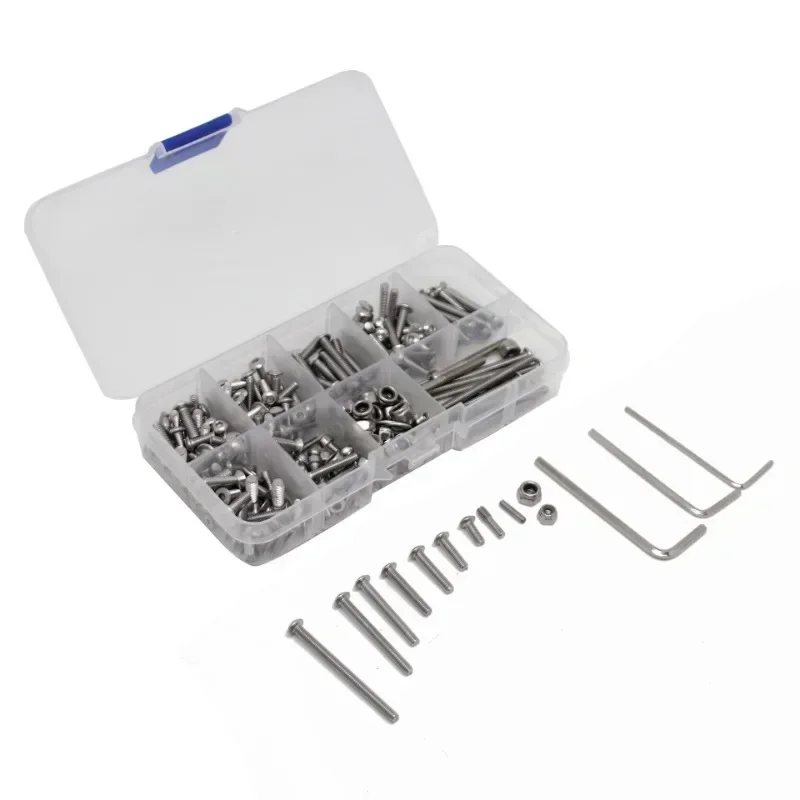 Stainless Steel Screws Kit Tool Box M3 M4 Screw Nut Gasket Wrench For Trxs Slash 2WD RTR/Pro