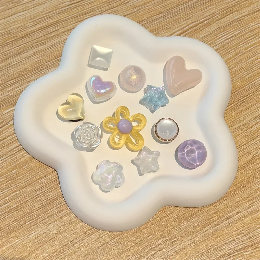 

Colorful Sparkling Powder Shoe Charms Set DIY Detachable Gemstone Crystal Pearl Flower Shoe Decorations Accessories 1 New Set