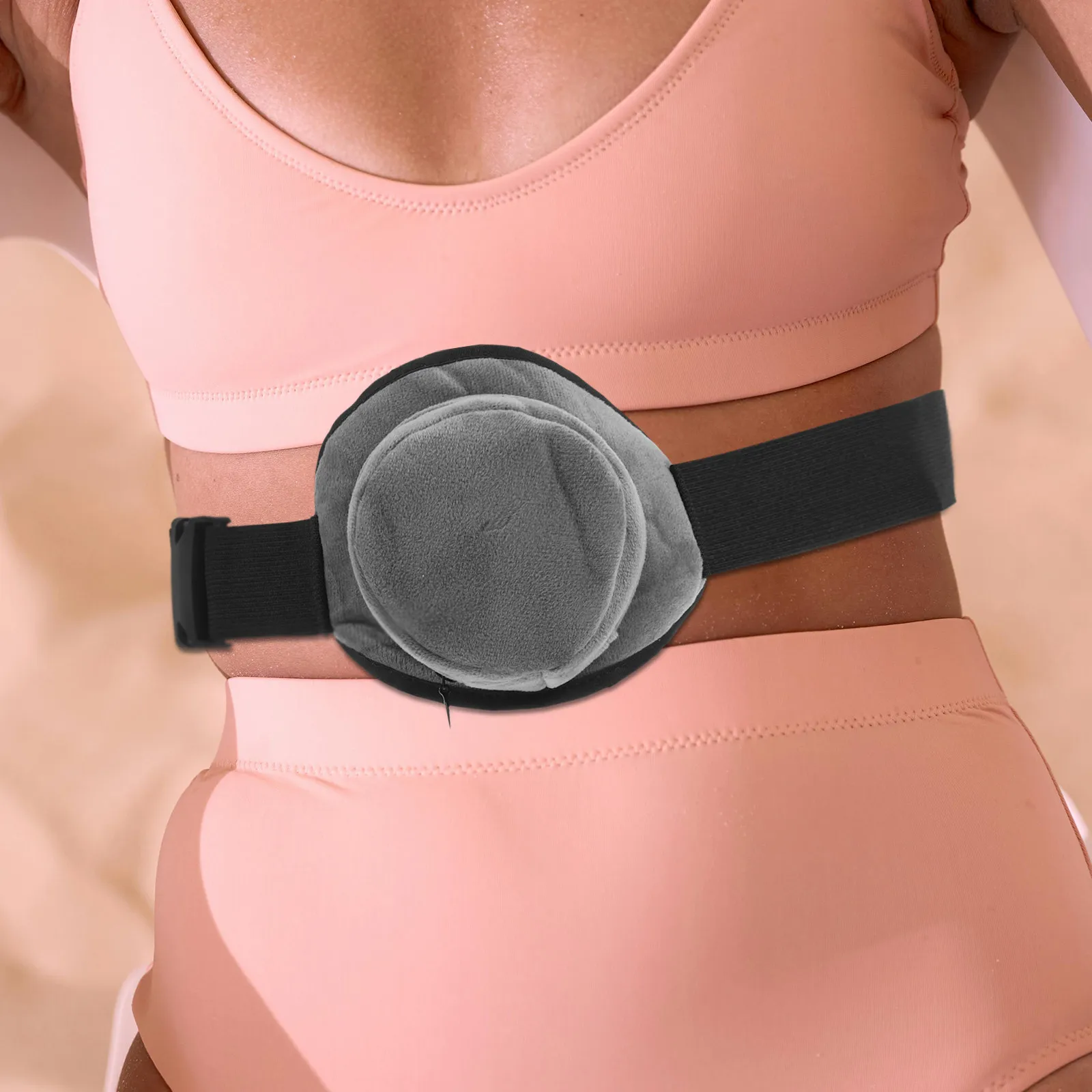 Adjustable Strap Portable Moxibustion Box Copper Moxa Therapy Device for Waist Shoulders Abdomen Legs Home Office Travel Use